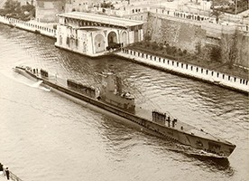 Il sommergibile «Cappellini» nel porto di Taranto (foto di Ernesto Burzagli)