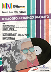 Omaggio a Franco Battiato, 18 maggio 2023 al Salone del Libro di Torino