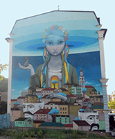 Kyiv, Murales ai piedi dell'Andriyivsky uzviz (foto dell'autore, agosto 2015)