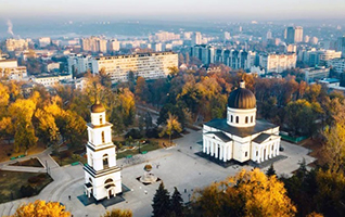 La Cattedrale di Chişinău, capitale della repubblica di Moldovia