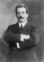Il compositore Giacomo Puccini (1858-1924)