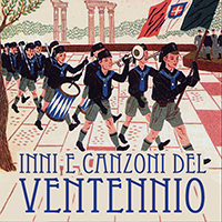 La locandina di una raccolta di canzoni fasciste