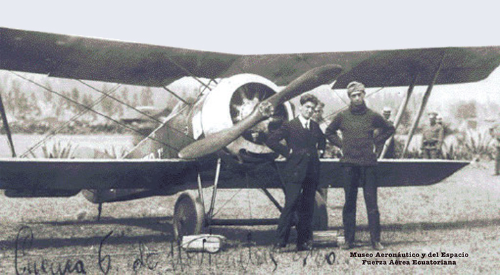 Luis Zúñiga, Asso del cielo, Edizioni Arcoiris. Nella foto: Elia Liut e Ferruccio Guicciardi accanto al Telegrafo