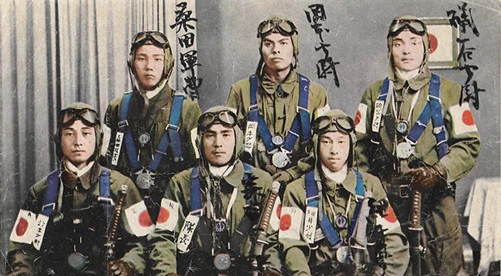 Giappone. Piloti divenuti Kamikaze per cercare di arrestare il nemico sul finire della Seconda guerra mondiale