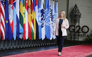 La premier italiana sul red carpet del G20 in Indonesia