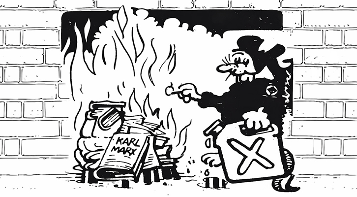 Vignetta tratta dalla rivista 'La voce della fogna'