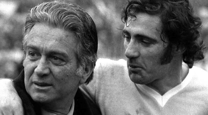 Aurelio Picca, La Gloria, Baldini+Castoldi. Nella foto: Tommaso Maestrelli e Giorgio Chinaglia, 1974