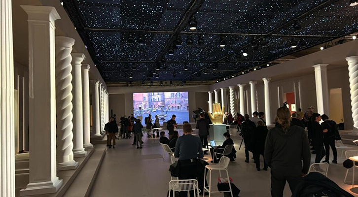 Il padiglione dell'Italia, ospite d'onore alla 76esima Fiera Internazionale del Libro di Francoforte