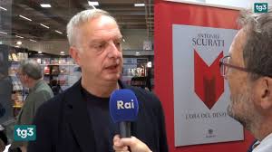Antonio Scurati intervistato da Rai3 a margine della presentazione del suo libro alla Buchmesse di Francoforte