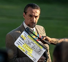 Alessio Boni in un ciak de 'La lunga notte. La caduta del Duce'