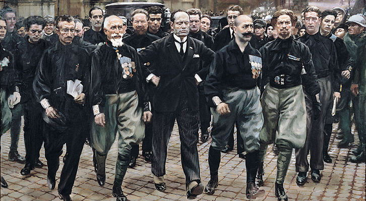 Fascismo. Giacomo Balla, Marcia su Roma (retro), 1932 e il 1935, olio su tela, Torino, Pinacoteca Giovanni e Marella Agnelli