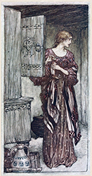 Illustrazione di Arthur Rackham per La Walkiria