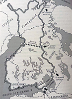 La Guerra d'Inverno. Le direttrici dell'attacco dell'Unione Sovietica alla Finlandia cominciato il 30 novembre 1939.