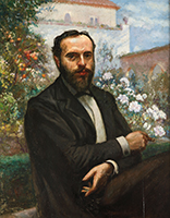 Ritratto di Ángel Ganivet del pittore José Ruiz de Almodóvar (1867-1942). Óleo sobre tabla. Cm 57 x 44,5