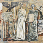 Fascismo. Mario Sironi, La Giustizia, 1936-1938, Mosaico, Milano, Palazzo di Giustizia