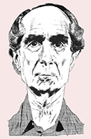Philip Roth (1933-2018) disegnato da Andy Friedman