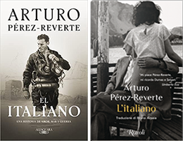 Il confronto tra le copertine dell'edizione spagnola e italiana del romanzo di Perez-Reverte sui sommozzatori italiani nella Seconda guerra mondiale
