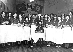 Militanti del nucleo femminile dell'Aib di Gamboa