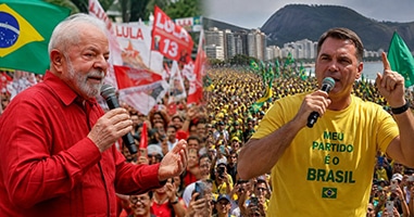 Brasile. Luiz Inácio Lula da Silva e Flávio Bolsonaro